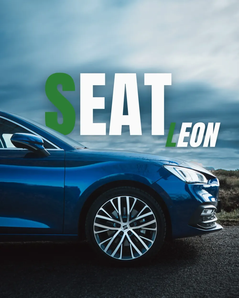 SEAT Leon Xcellence bleue, vue latérale